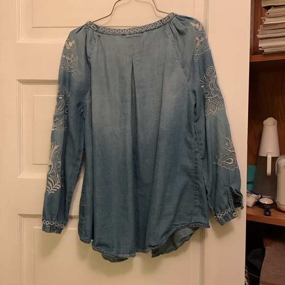 Vintage America blues embroidered denim shirt - Picture 3 of 4